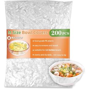 200 قطعة من أغطية الأوعية لحماية الخبز، أغطية دش بلاستيكية للخبز المخمر، أغطية الطعام مطاطية قابلة لإعادة الاستخدام، تحافظ على الطعام طازجًا وبعيدًا عن الغبار in Kuwait