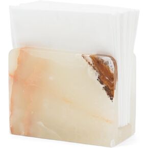 حامل مناديل صغير من الرخام مقاس 3 بوصات باللون الأبيض لتزيين طاولة الطعام، وحامل مناديل ورقية على سطح الطاولة وإكسسوارات الحمام، وموزع مناديل مثالي للمطبخ in Kuwait