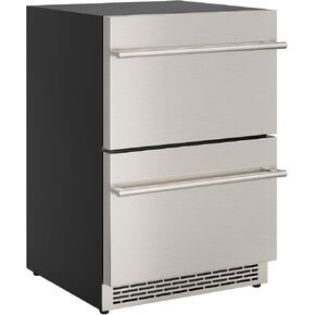 Malphi 24 Inch Under Counter Drawer Refrigerator, Stainless Steel Beverage Fridge with Temperature Control for Home, Outdoor Patio and Commercial Use (24‘’-Stainless Steel Drawer Refrigerator) in Kuwait