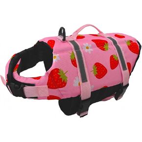 Doglay Dog Life Jacket, Dog Life Vest for Swimming Boating, Adjustable Puppy Life Jacket with Reflective Stripes, Superior Buoyancy Dog Swimming Vest for Small Medium and Large Dogs in Kuwait
