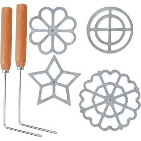 6 عبوات من مكاوي روزيت، قالب بونويلوس مع مقبض، قوالب وافل من الألومنيوم قابلة للفصل، صانعة روزيت، قالب أداة كعكة للمطبخ، الخبز، الطبخ in Kuwait