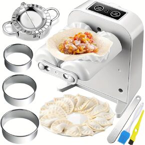Automatic Dumpling Press Maker Machine, Household Easy Quick Electric Dumpling Maker Press Machine with Empanada Maker Press,Dough Cutters,Spoon and Brush- For Home Kitchen Christmas Birthday Gifts in Kuwait