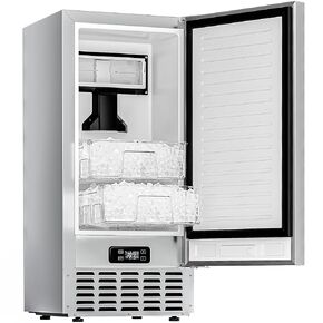 EUHOMY Under Counter Ice Maker with Drain Pump, 90 lbs/Day Ice Machine, Auto-Cleaning & 24H Timer, Stainless Steel Commercial Ice Maker with 24 lbs Storage for Home/Bar/Cafe/Restaurant in Kuwait