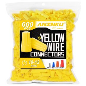 ANZNKU 600 قطعة من صواميل موصلات الأسلاك البرتقالية، AWG 18-16 أغطية الأسلاك الكهربائية، موصل أسلاك كهربائية ملفوفة عازلة للتوصيل السريع in Kuwait