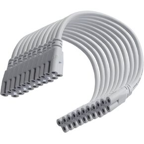 سلك توصيل مصباح T5 T8 LED مزدوج الطرف 3Pin، (10 عبوات) كابل توصيل ضوء LED لكابل الموصل المزدوج لأنبوب LED المتكامل (30 سم/0.98 قدم) in Kuwait