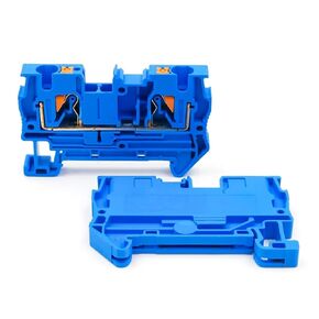 PT4 24-12AWG 800V Nylon PA66 Push-in Spring Cage DIN Rail Terminal Block 4mm² Compact Space Saving Electrical Connectors 50 PCS(PT-4-50PCS-BLUE) in Kuwait
