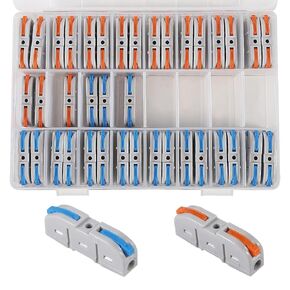 70pcs Lever Wire Connectors Quick Connect Electrical Splicing Kit for Compact Inline Terminals - 28-12 AWG, 1 in 1 Out in Saudi Arabia