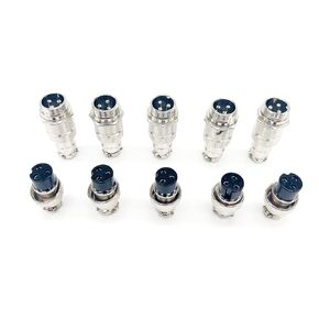 5Set GX16 4pin ذكر + أنثى مجموعة موصل مقبس قابس الطيران، قفل خيط محول دائري معدني مثبت على اللوحة، 5A/125V، 16 مم، ملحوم، للتوصيلات الكهربائية والإلكترونية in Kuwait