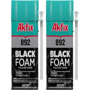 Akfix 892 Black Spray Foam Sealant (2x12 Oz.) - UV Resistant Polyurethane Expanding Spray Foam Insulation, Waterproof, Ideal for RV, Pond, Waterfall and Landscape Applications | 12 Oz. 2 Pack in Kuwait