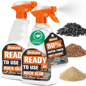 Rock Glue with Sprayer -34OZ Ready to Use Mulch Binder for Landscaping, Fast-Dry No Dilution Landscape Glue Spray for Rocks, Binder, Mulch Glue for Landscaping and Pea Gravel Stabilizer in Saudi Arabia