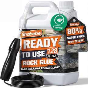 غراء الصخور مع بخاخ يعمل بالبطارية، غراء نشارة جاهز للاستخدام سعة 1 جالون للمناظر الطبيعية، نفاذية المياه بنسبة 100%، رذاذ غراء المناظر الطبيعية غير سام وآمن للحيوانات الأليفة لموثق الصخور، مثبت حصى البازلاء in Kuwait