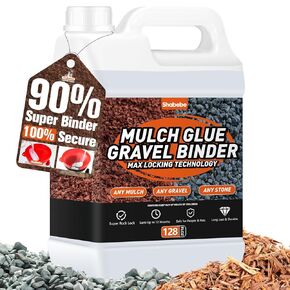 غراء المهاد، غلاف الحصى 1 جالون يدوم لمدة تصل إلى عامين، غراء الصخور للمناظر الطبيعية، التصاق قوي لمثبت المناظر الطبيعية لحصى البازلاء، تثبيت الحصى الفائق بنسبة 90%، رابط حجري لقش الصنوبر والمهاد in Kuwait