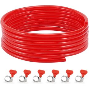 FERRODAY 20 Feet CO2 Gas Line, 5/16" ID 9/16" OD PVC Tubing Keg CO2 Hose, CO2 Kegerator Tube Replacement Kit with 6 Pcs Hose Clamps, Food Grade Hose for Corny Keg, Kegerator Tower,D Coupler Dispense in Kuwait
