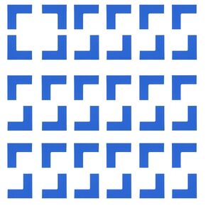 5S Location Marking Corner，50 Pcs L-Shaped Floor Marking Stickers 4 x 4 x 1.2 Inch Graphical Organization Marker for Workplace Office Warehouse Exhibition Hall Floor Desk Table, Blue in Kuwait