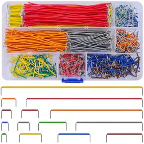 840 Pcs Breadboard Jumper Wires Kit, 14 Lengths Solderless Flexible Connecting Cables, Pre-Stripped & Pre-Formed Right Angles, for Arduino, DIY Electronic Projects, PCB Circuit Boards in Kuwait
