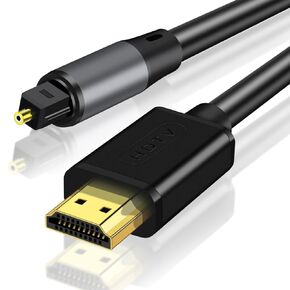 192 كيلو هرتز HDMI ARC إلى محول الصوت البصري 6FT، ARC إلى كابل مستخرج الصوت البصري، التوصيل والتشغيل، AR C إلى O محول الصوت البصري للتلفزيون عالي الوضوح إلى مكبر الصوت، مكبر الصوت - [بدون CEC] in Kuwait