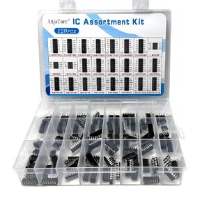 24 Models 120pcs IC Kit - SN7400 SN7404 SN7490 SN7474 LM555 LM358 LM741 CD4017 CD4001 Digital Logic Component in Saudi Arabia