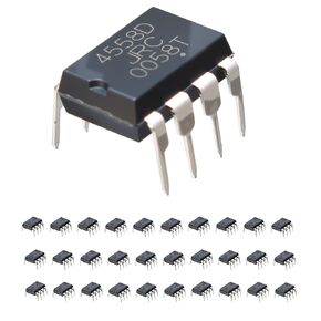 30 قطعة JRC4558 8 مضخم تشغيلي مزدوج متجانس 4558D قابس مباشر DIP IC رقاقة منخفضة الضوضاء عالية السرعة مكون إلكتروني (عبوة من 30 قطعة) in Kuwait