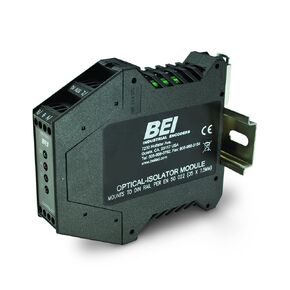 BEI Sensors 60001-010 الوحدة الإلكترونية، EM-DR1-IC-24-TB-28V/V، المعزل البصري، دائرة المعزل، منطق 19-29 فولت، الكتلة الطرفية، 28 فولت كحد أقصى، Vout = Vin in Kuwait