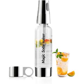 Soda Siphon 1L صانع المياه الفوار - آلة سيلتزر المحمولة من الألومنيوم للمنزل ، البار ، الكوكتيلات ، القهوة ، الشاي ، يستخدم خراطيش 8G C02 (غير متضمن) in Kuwait