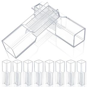 LemonRoad 200pcs 1.5ml Disposable Plastic Cuvette Polystyrene Cuvette, Two Light Windows V Sign, Indicator Light Direction, Reliable Experiments Results for Laboratory Spectrometer Spectrophotometers in Kuwait