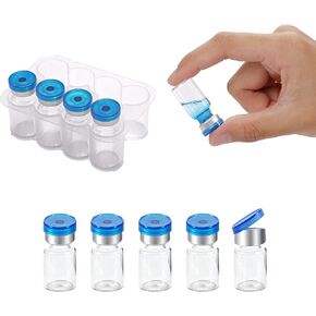 Small Empty Sterile Glass Sample Vials for Injection, with Self Healing Injection Ports and Flip Top Cap (5ml, 10Pac) in Saudi Arabia