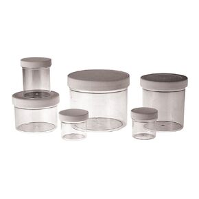 Qorpak PLC-03729 Clear Polystyrene Jar with 89-400 White Polypropylene SturdeeSeal Polyethylene Foam Lined Cap Attached, 16 oz (Pack of 24) in Kuwait