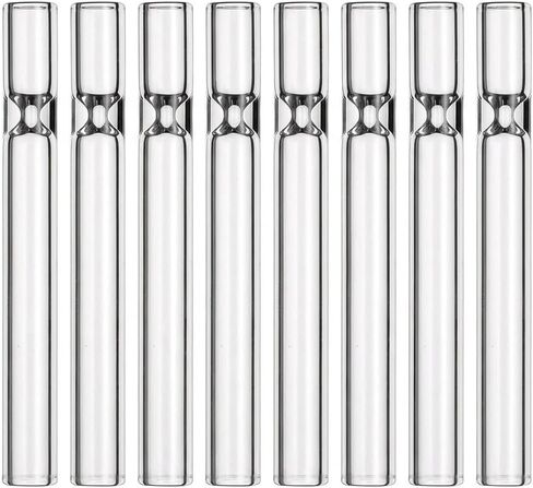 8-Pack Borosilicate Glass Tubes, 4 Inch Long, 12mm OD, 2mm Thick Wall - Heavy Duty Fire-Polished Glass Blowing Tubing for Lab, DIY, Art & Industrial Use (Clear) in Kuwait
