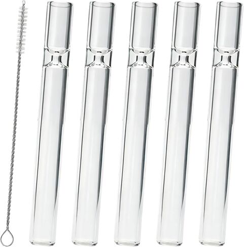 5 Pcs Borosilicate Glass Tube,4 Inch(10 cm) Thick Glass Blowing Tubes,2mm Wall Thickness,High Heat Resistance for Blowing,Lab,DIY,and Industrial,Acid and Alkali Resistant in Saudi Arabia
