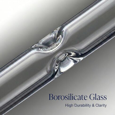 8-Pack Borosilicate Glass Tubes, 4 Inch Long, 12mm OD, 2mm Thick Wall - Heavy Duty Fire-Polished Glass Blowing Tubing for Lab, DIY, Art & Industrial Use (Clear) in Kuwait
