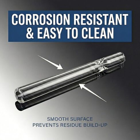 8-Pack Borosilicate Glass Tubes, 4 Inch Long, 12mm OD, 2mm Thick Wall - Heavy Duty Fire-Polished Glass Blowing Tubing for Lab, DIY, Art & Industrial Use (Clear) in Kuwait