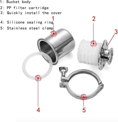1pc SS304 Stainless Steel Respirator 38 51 mm Pipeline Outer Diameter Ferrule 50.5 64mm Tri Clamp 2.5 "5"10" Suitable Beer(2.5inch-OD38-76) in Saudi Arabia