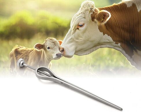 برغي موسع الحلمة من الفولاذ المقاوم للصدأ بطول 13 سم، سهل الاستخدام لجميع الماشية، أداة بيطرية. in Kuwait