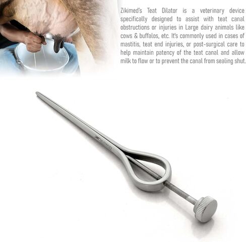 برغي موسع الحلمة من الفولاذ المقاوم للصدأ بطول 13 سم، سهل الاستخدام لجميع الماشية، أداة بيطرية. in Kuwait