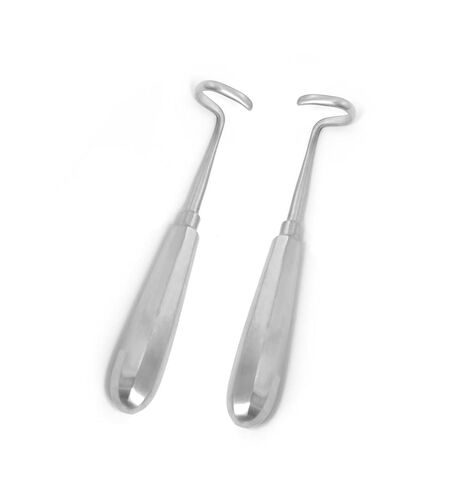 OdontoMed2011 Set of 2 DOYEN Rib Elevator Curved 7" Left+Right Stainless Steel in Saudi Arabia