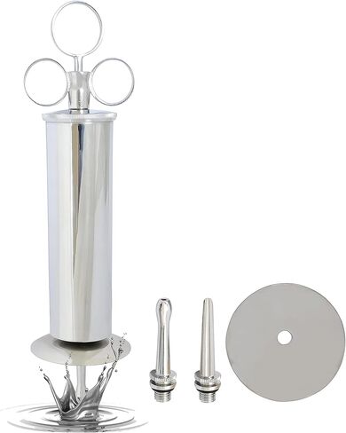 Ear Wax Removal Syringe 4 Oz - Brass With Chrome Finish Ideal For Household, Emt, Firefighter, Police, Student, School And Hobby in Saudi Arabia