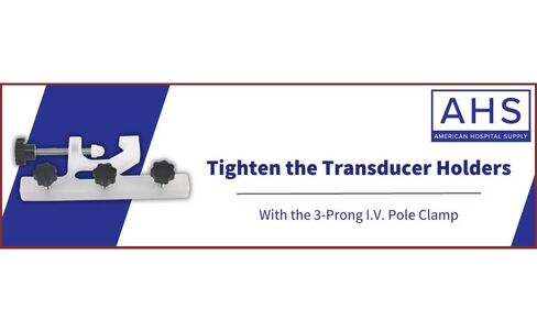 American Hospital Supply IV Pole Clamp | 3 Prong for IV Pole Attachment transducer Holder Connector Tighten The clamp - 3 Prong (7 in) in Saudi Arabia