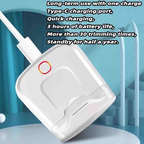 Automatic Nail Clippers Electric Nail Clipper Portable Type-C Rechargeable for Adults Seniors Men Women 6.1x6.5cm in Kuwait