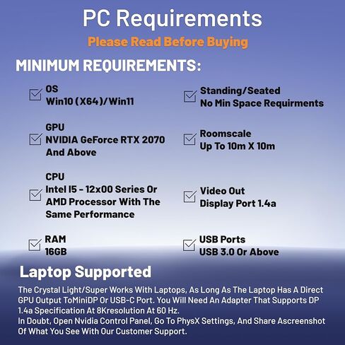 سماعات الرأس Pimax Crystal Light VR مع وحدات تحكم ، إصدار رئيسي - 8K QLED مع الإزالة المحلية ، وخفيفة الوزن ومريحة مع أجهزة محاكاة الطيران ، وأفراد منظمة أطباء بلا حدود ، وألعاب PC in Kuwait