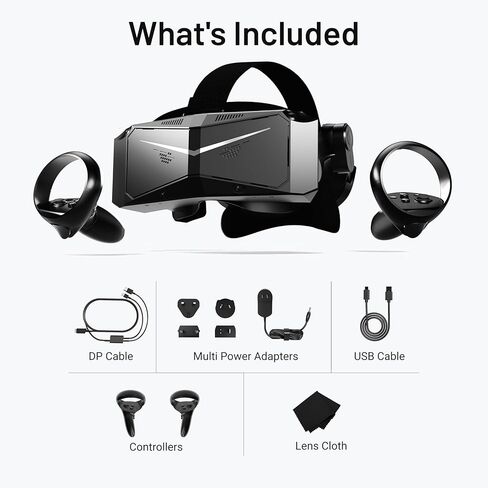 سماعات الرأس Pimax Crystal Light VR مع وحدات تحكم ، إصدار رئيسي - 8K QLED مع الإزالة المحلية ، وخفيفة الوزن ومريحة مع أجهزة محاكاة الطيران ، وأفراد منظمة أطباء بلا حدود ، وألعاب PC in Kuwait