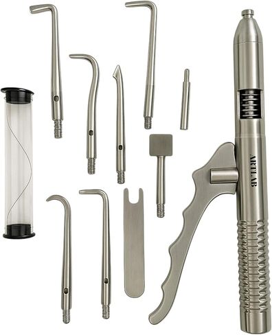 Artlab-Premium Automatic Dental Crown & Bridge Remover Tool – Spring Loaded Instrument with 10 Tips & Wrench, Titanium Spring, Implant & Denture Removal in Saudi Arabia