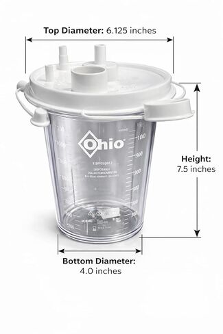 1200CC Hi-Flow Suction Canister Single Use (3) in Saudi Arabia