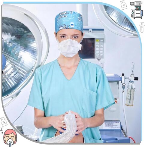 4 Pcs Anesthesia Scrub Caps for Men National Anesthesia Tech Week Gifts Adjustable Nurse Hats Breathable Hair Cover Working Surgical Cap Appreciation Gift for Pacu ICU Nurses Crnas in Kuwait