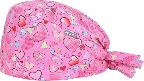 Scrub Caps Women,Adjustable Nurse Cap,Surgical Cap with Sweatband, Lovely Cartoon Patterns in Kuwait