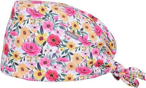 Scrub Caps Women,Adjustable Nurse Cap,Surgical Cap with Sweatband, Lovely Cartoon Patterns in Saudi Arabia