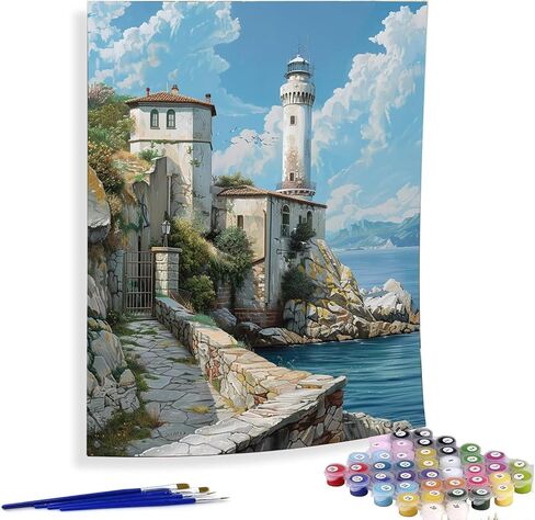 Diymood Paint by Numbers for Adults Tree, DIY Oil Painting Four Seasons Acrylic Paint by Number Kits for Kids Adults Beginner for Home Wall Decor 16x20 inch in Kuwait