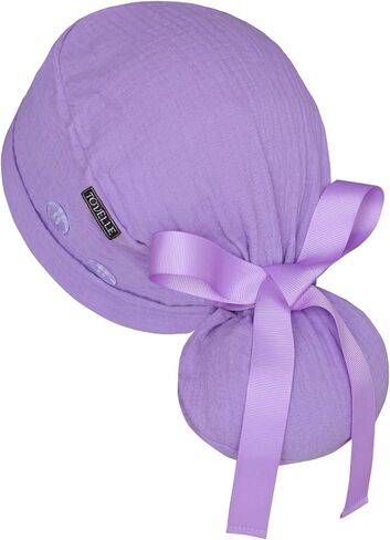 Ponytail Scrub Cap for Women – Solid Lavender Surgical Cap with Buttons, Cotton Ponytail Scrub Caps, Adjustable Surgical Hat for Women to Secure Long Hair in Saudi Arabia