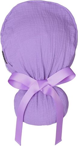 Ponytail Scrub Cap for Women – Solid Lavender Surgical Cap with Buttons, Cotton Ponytail Scrub Caps, Adjustable Surgical Hat for Women to Secure Long Hair in Saudi Arabia