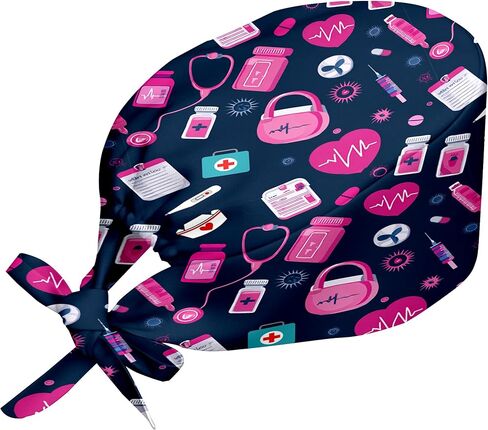 Adjustable Scrub Caps Women, Lightweight Surgical Hat Nurse Scrub Cap for Women Men in Kuwait