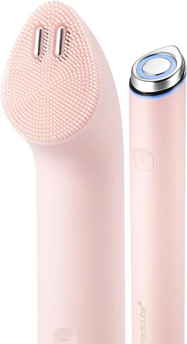 medicube Mini Booster Pro Plus Cleansing Device Set | 2-in-1 Facial Cleansing, Skincare Device | Pore, Makeup, Excess Sebum Care | Portable Skincare Booster with 3 Modes | Korean Facial Device, Beige in Kuwait